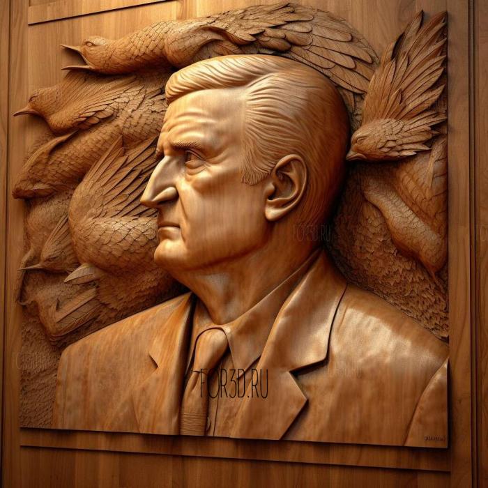 Larry Bird 4 stl model for CNC